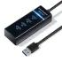 Logic 4-Port USB 3.0 Hub 1.2m Cable – Black